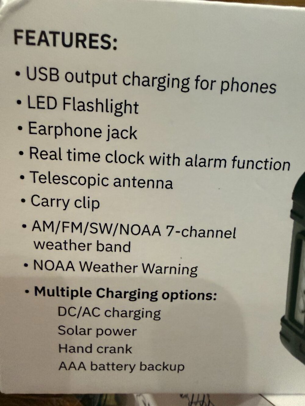 4Patriots Liberty Bank Tactical Solar Radio - NEW - Picture 3 of 3